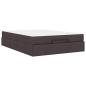 Preview: Bettgestell Dunkelbraun 140 x 200 cm Stoff