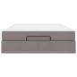 Preview: Bettgestell Taupe 140 x 200 cm Stoff
