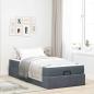 Preview: ARDEBO.de - Bettgestell mit Speicher Dunkelgrau 80 x 200 cm Samt