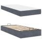 Preview: Bettgestell mit Speicher Dunkelgrau 80 x 200 cm Samt