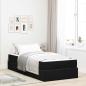 Preview: ARDEBO.de - Bettgestell mit Speicher Schwarz 80 x 200 cm Samt