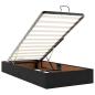 Preview: Bettgestell mit Speicher Schwarz 80 x 200 cm Samt