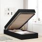 Preview: Bettgestell mit Speicher Schwarz 80 x 200 cm Samt
