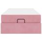 Preview: Bettgestell mit Speicher Rosa 90 x 200 cm Samt