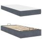 Preview: Bettgestell mit Speicher Dunkelgrau 100 x 200 cm Samt