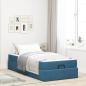 Preview: ARDEBO.de - Bettgestell mit Speicher Blau 100 x 200 cm Samt