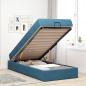 Preview: Bettgestell mit Speicher Blau 100 x 200 cm Samt
