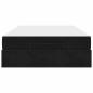 Preview: Bettgestell mit Speicher Schwarz 140 x 190 cm Samt