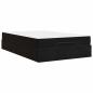 Preview: Bettgestell mit Speicher Schwarz 140 x 190 cm Samt
