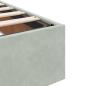 Preview: Bettgestell mit Speicher Hellgrau 140 x 200 cm Samt