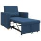 Preview: Ausziehbare Schlafcouch Einzel Blau 90 x 165 x 87 cm Stoff