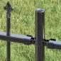 Preview: Gartenzaun Grau 215 cm Pulverbeschichteter Stahl