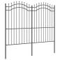 Preview: Gartenzaun Grau 215 cm Pulverbeschichteter Stahl
