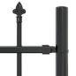 Preview: Gartenzaun Grau 215 cm Pulverbeschichteter Stahl