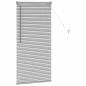 Preview: Fenster Jalousie mit Vorhängen Silber 80 x 130 cm Aluminium
