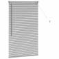 Preview: Fenster Jalousie mit Vorhängen Silber 80 x 130 cm Aluminium