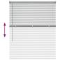 Preview: Fenster Jalousie mit Vorhängen Silber 105 x 130 cm Aluminium