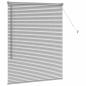 Preview: Fenster Jalousie mit Vorhängen Silber 105 x 130 cm Aluminium