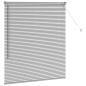 Preview: Fenster Jalousie mit Vorhängen Silber 80 x 130 cm Aluminium