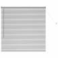 Preview: Fenster Jalousie mit Vorhängen Silber 130 x 130 cm Aluminium
