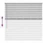 Preview: Fenster Jalousie mit Vorhängen Silber 130 x 130 cm Aluminium