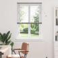 Preview: ARDEBO.de - Fenster Jalousie mit Vorhängen Silber 80 x 130 cm Aluminium