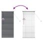 Preview: Fenster Jalousie mit Vorhängen Sonstiges Dunkelgrau 60 x 130 cm Aluminium