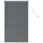 Preview: Fenster Jalousie mit Vorhängen Sonstiges Dunkelgrau 80 x 130 cm Aluminium