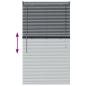 Preview: Fenster Jalousie mit Vorhängen Sonstiges Dunkelgrau 80 x 130 cm Aluminium