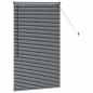 Preview: Fenster Jalousie mit Vorhängen Sonstiges Dunkelgrau 80 x 130 cm Aluminium