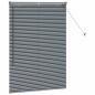 Preview: Fenster Jalousie mit Vorhängen Sonstiges Dunkelgrau 80 x 130 cm Aluminium