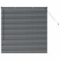 Preview: Fenster Jalousie mit Vorhängen Sonstiges Dunkelgrau 80 x 130 cm Aluminium