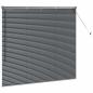 Preview: Fenster Jalousie mit Vorhängen Sonstiges Dunkelgrau 80 x 130 cm Aluminium