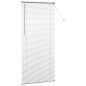 Preview: Fenster Jalousie mit Vorhängen Sonstiges Dunkelgrau 80 x 130 cm Aluminium