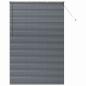 Preview: Fenster Jalousie mit Vorhängen Sonstiges Dunkelgrau 80 x 130 cm Aluminium