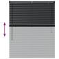 Preview: Fenster Jalousie mit Vorhängen Sonstiges Schwarz 100 x 130 cm Aluminium