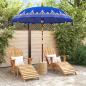 Preview: Sonnenschirm Sonstiges Blau x 250 cm Baumwolle und Holz