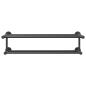 Preview: Handtuchhalter Schwarz 61 x 23 x 17 cm Edelstahl
