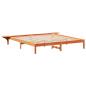 Preview: Bettgestell mit Nachttischen Braun 200 x 200 cm Wachsbrown