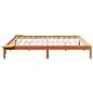 Preview: Bettgestell mit Nachttischen Braun 200 x 200 cm Wachsbrown