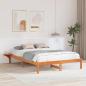 Preview: ARDEBO.de - Bettgestell mit Nachttischen Braun 140 x 200 cm Wachsbrown