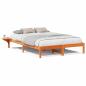 Preview: Bettgestell mit Nachttischen Braun 140 x 200 cm Wachsbrown