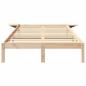 Preview: Bettgestell mit Nachttischen Braun 140 x 190 cm Braun