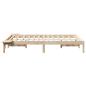 Preview: Bettgestell mit Nachttischen Braun 140 x 190 cm Braun