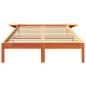 Preview: Bettgestell mit Nachttischen Braun 140 x 190 cm Wachsbrown
