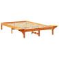 Preview: Bettgestell mit Nachttischen Braun 140 x 190 cm Wachsbrown