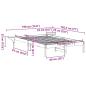 Preview: Bettgestell mit Nachttischen Braun 140 x 190 cm Wachsbrown