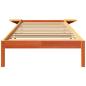 Preview: Bettgestell mit Nachttischen Braun 80 x 200 cm Wachsbrown