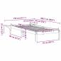 Preview: Bettgestell mit Nachttischen Braun 80 x 200 cm Wachsbrown
