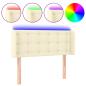 Preview: LED Kopfteil Creme 93x16x78/88 cm Kunstleder
